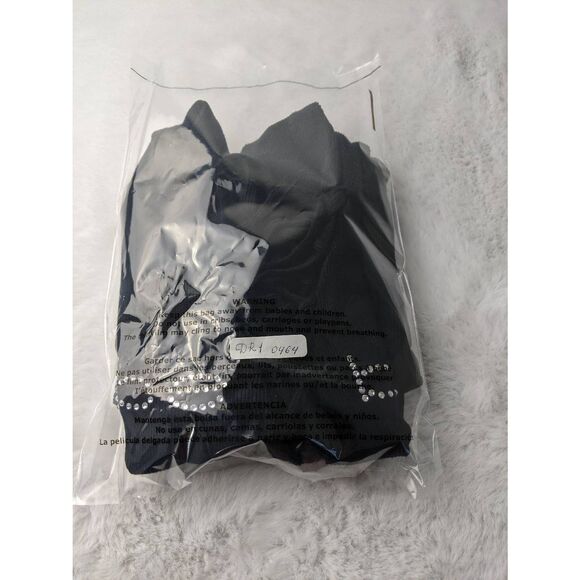 Bebe Ribbed Black Lace up Neck Stretchy Sleeveless Mini Dress Y2K Sz L Large Vin - Picture 7 of 8